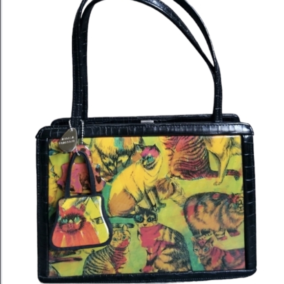 ANGELA FRASCONE lacquered handbag - Picture 1 of 8